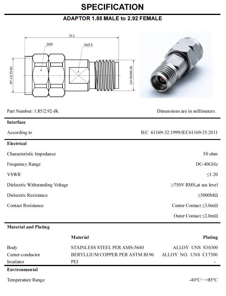 Adaptor 1.85 male to 2.92 Female-2.JPG
